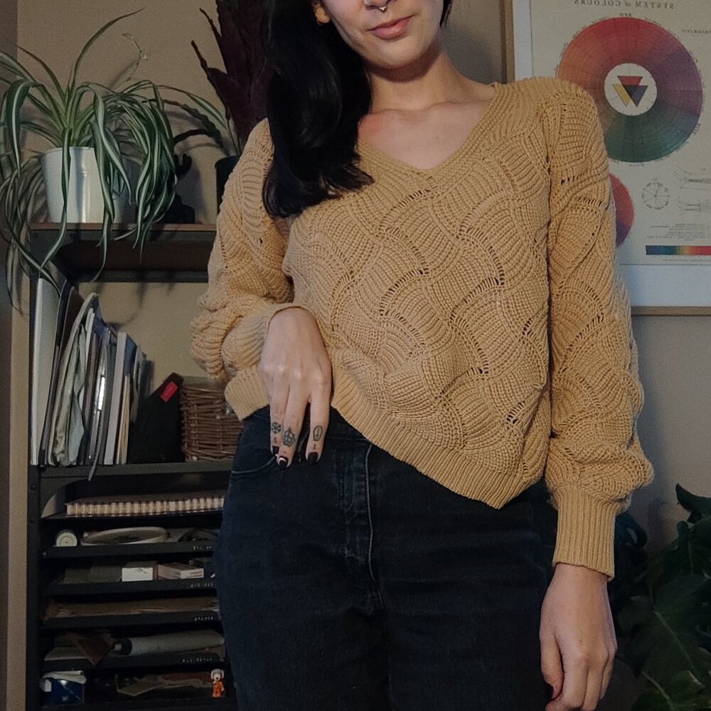 Knitted see through sweater